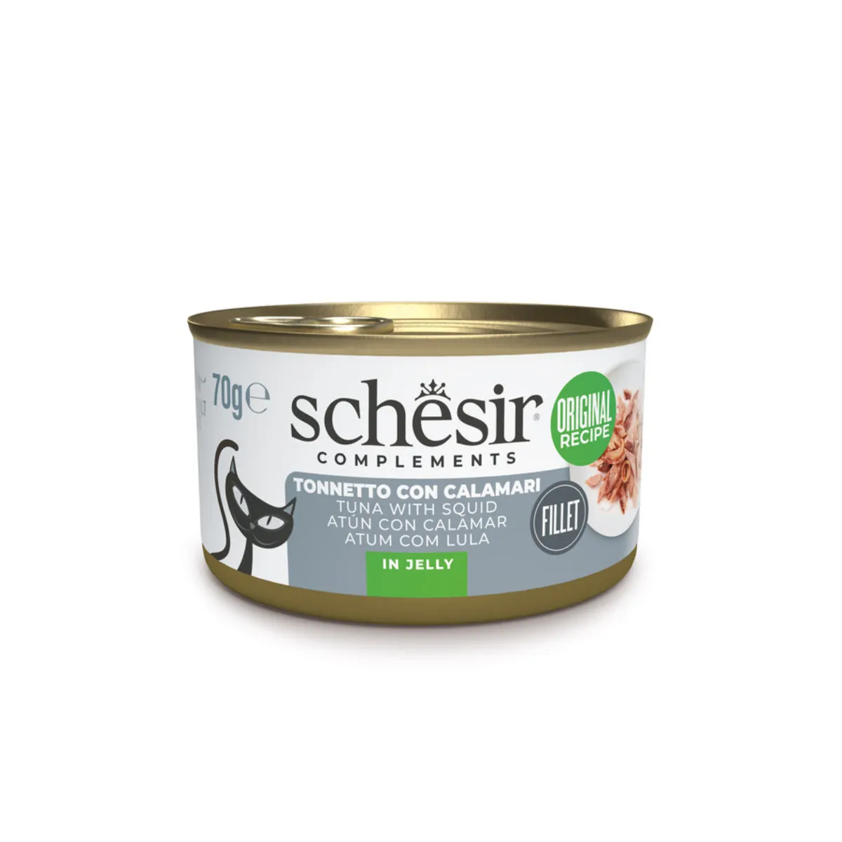 Hrana - In Jelly, SCHESIR Ton si Calamar, conserva hrana umeda pisici, (in aspic), 70 g