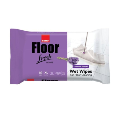 Casa, Gradina & Bricolaj - Lavete umede pentru pardoseli Sano Lavanda, 40x70cm, 10 buc