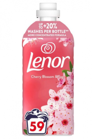 Casa, Gradina & Bricolaj - Balsam de rufe Lenor Cherry Blossom, 59 de spălări, 1239ml