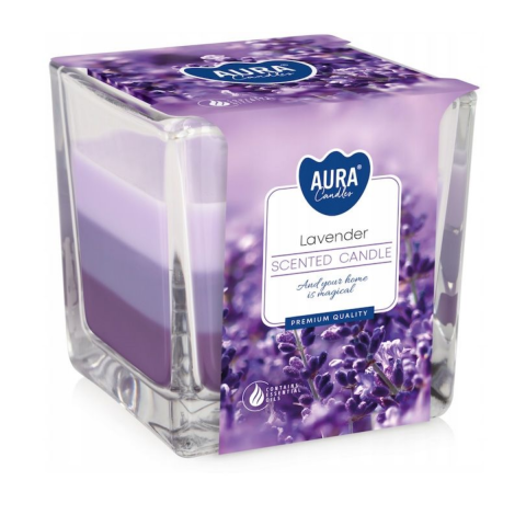 Decoratiuni - Lumanare parfumata Aura Candles Lavanda, 170g, 32h
