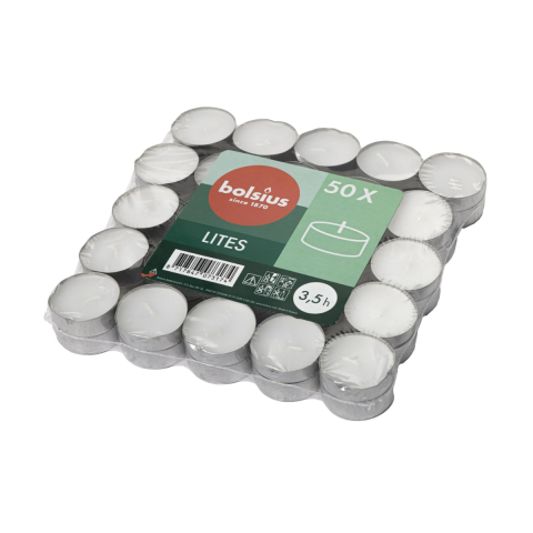 Casa, Gradina & Bricolaj - Lumanari Pastila Bolsius, timp de ardere 3.5h, set 50 Bucati