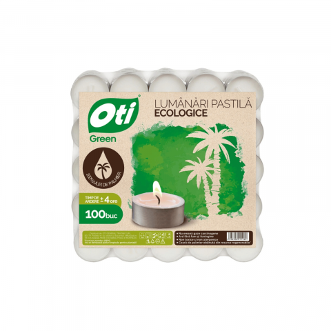 Casa, Gradina & Bricolaj - Lumanari pastila ecologice, 100 buc/set