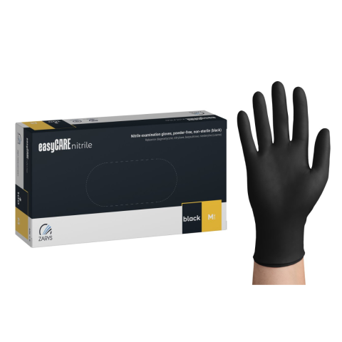 Curatenie & Intretinere - Manusi nitril negre Zarys EasyCare, marimea M, 100 bucati