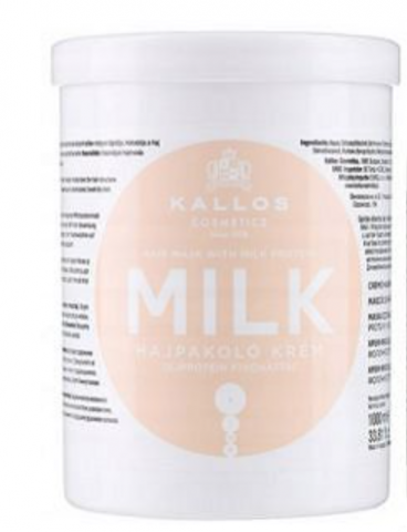 Masca si Tratament - Masca de par cu proteina din lapte, Kallos Milk, 1000 ml