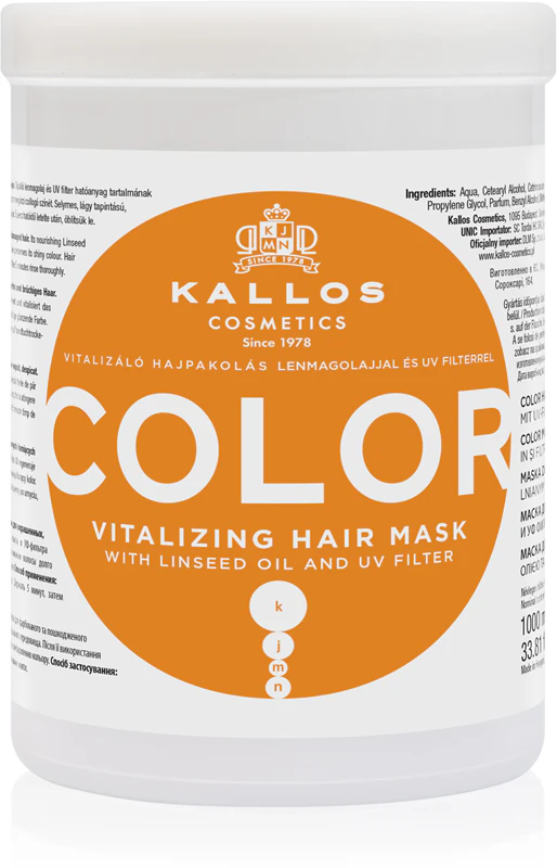 Masca si Tratament - Masca de par Kallos Color pentru par vopsit, 1000 m