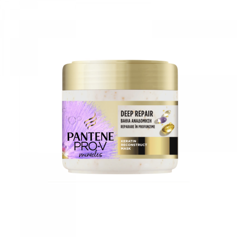 Ingrijire Personala & Cosmetice - Masca de par Pantene Pro-V Miracles Silky & Glowing pentru par uscat, tratat sau decolorat, 300 ml
