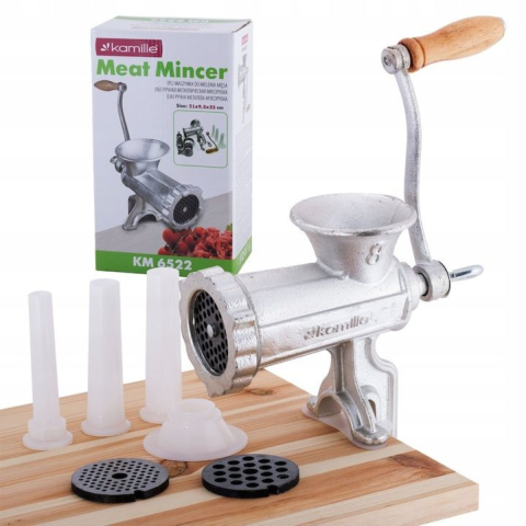 Casa, Gradina & Bricolaj - Masina de tocat carne manuala Kamille 6523 Fonta, 23.5x11.8x27.8 cm