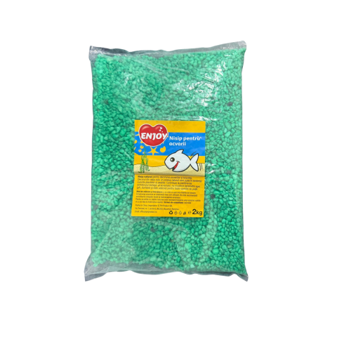 Litiere - Nisip pentru acvariu, Enjoy, Dark Green, 2-3mm, 2kg