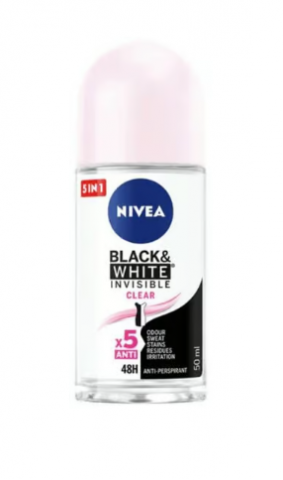 Deodorante si Antiperspirante - Deodorant roll-on Nivea Black&White Invisible Clear