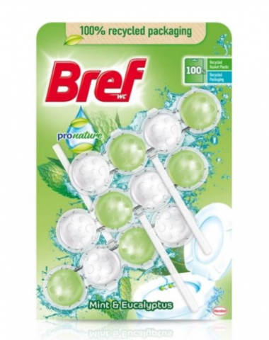 Casa, Gradina & Bricolaj - Odorizant Toaleta Bref Power Aktiv Mint Eucalyptus, 3X50 g