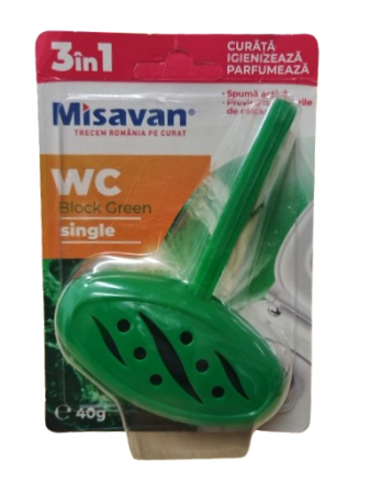 Pachete Speciale - Odorizant toaleta Misavan Wc Block Green ,40 g