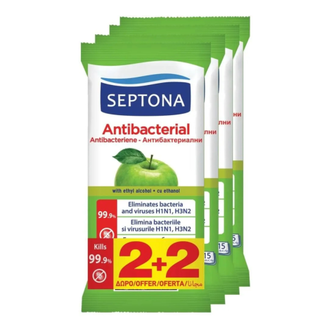 Casa, Gradina & Bricolaj - Pachet servetele umede Septona, 4x15 bucati