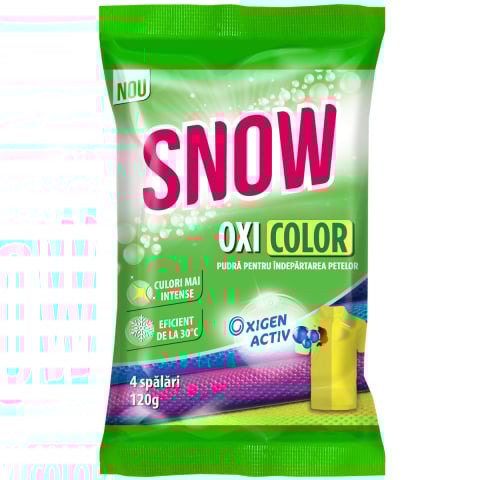 Casa, Gradina & Bricolaj - Pudra pentru indepartarea petelor Snow Oxi Color, 120 g