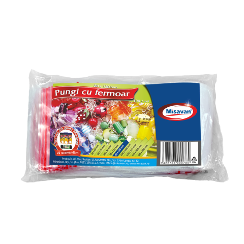 Casa, Gradina & Bricolaj - Pungi cu fermoar 80x120 mm Misavan, 100 buc