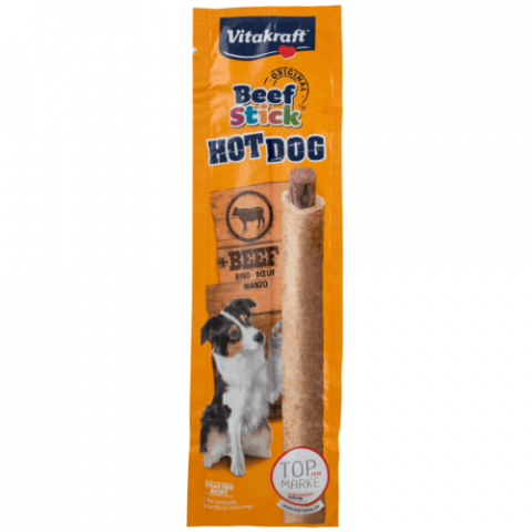 Recompensa pentru caini Vitakraft Beef Stick cu Hot Dog 30 g