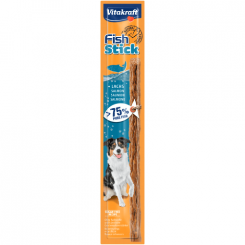 Hrana - Recompensa pentru caini Vitakraft Fish Stick cu Somon 15g
