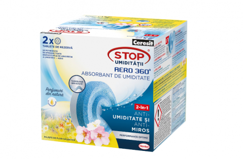 Absorbant umiditate - Rezerva absorbant umiditate Ceresit Aero 360 Pajiste de flori salbatice, 2 x 450 g