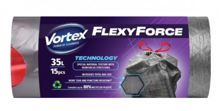 35 L - Saci menajeri vortex flexi cu sistem de legare ,35l ,15 pcs