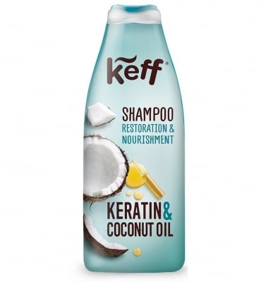Ingrijire Par - Sampon, Keff, Cheratina & Ulei de Cocos, pentru par restaurare si protectie, 500ml