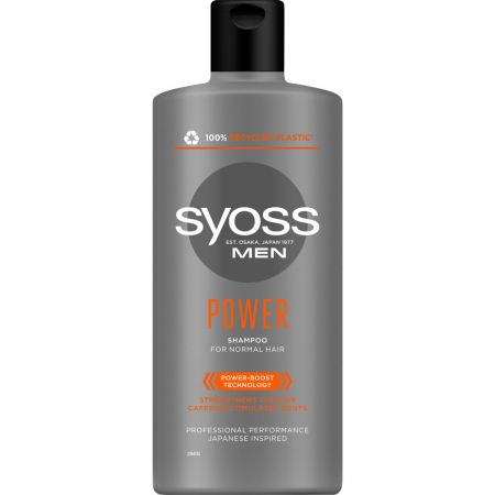 Ingrijire Corp - Sampon pentru barbati Syoss Men Power, pentru par normal, formula cu cafeina, 440 ml