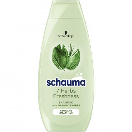 Sampon - Sampon Schauma 7 Plante Freshness pentru par normal sau cu tendinta de ingrasare, 400 ml