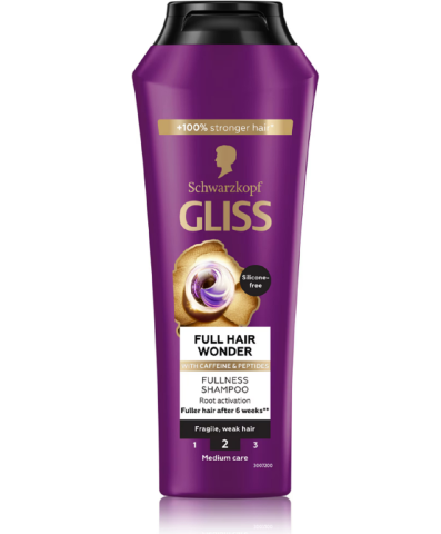 Ingrijire Personala & Cosmetice - Sampon Schwarzkopf Gliss cu cafeina si peptide, formula vegana, 250 ml