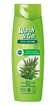 Ingrijire Personala & Cosmetice - Sampon Wash&Go pentru par gras cu extract de ierburi,180 ml