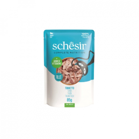 Hrana - Schesir Plic hrana umeda pentru pisici, cu Ton, in jeleu 85 g