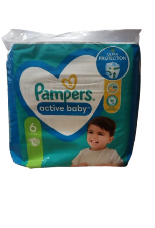 Scutece si chilotei - Scutece Pampers Activ Baby, nr 6,13 -18 kg, 56 buc