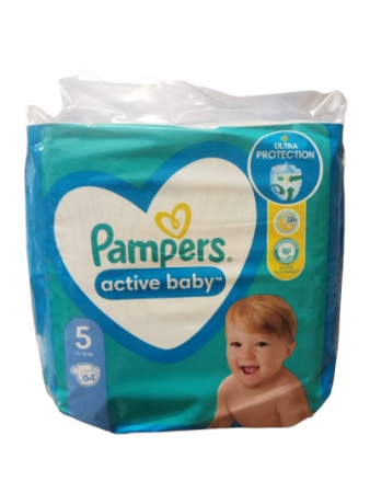 Scutece si chilotei - Scutece Pampers nr 5, 11-16KG Active Baby, 64 buc