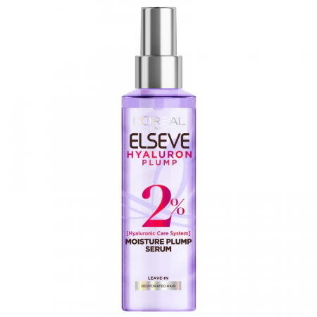Masca si Tratament - Ser redensificator hidratant L'Oreal Paris Elseve Hyaluron Plump pentru par deshidratat, 150 ml