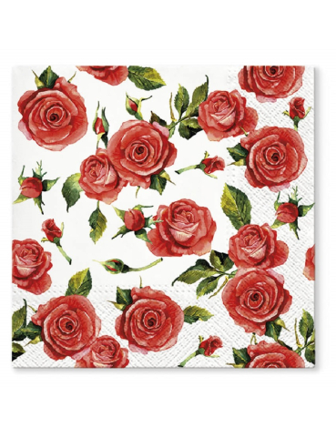 Prosoape Hartie - Servetele din hartie Tete a Tete Rosy Style, 3 straturi, set 20 bucati