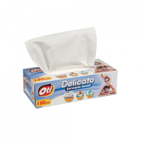 Servetele faciale - Servetele faciale OTI Delicato, 2 straturi, 150 buc/cutie