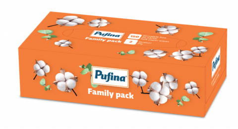 Prosoape Hartie - Servetele Faciale Pufina Family Pack, 2 straturi, 150 Buc