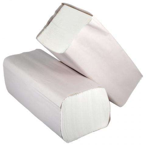 Uz Casnic - Servetele Misavan pliate in V, albe, 2 straturi, 150 buc/pachet