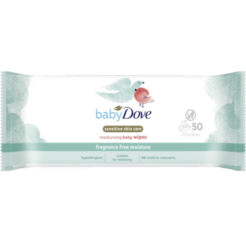 Curatenie & Intretinere - Servetele umede Baby Dove Sensitive, 50 buc