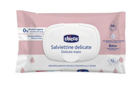 Casa, Gradina & Bricolaj - Servetele umede fara alcool, + 0 luni, 72 de bucati, Chicco