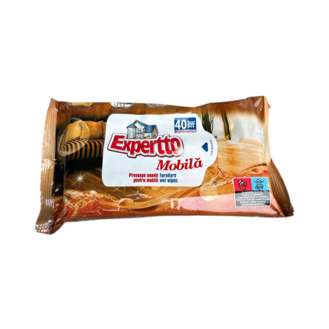 Curatenie & Intretinere - Servetele umede mobila Expertto 40 buc/set