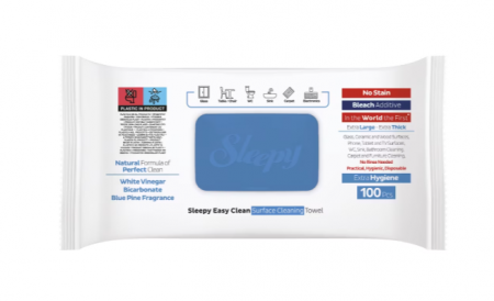Casa, Gradina & Bricolaj - Servetele umede Sleepy Easy Clean Bleach Additive, 100 buc