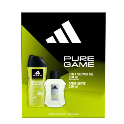 Ingrijire Personala & Cosmetice - Set Adidas, Pure Game, Gel de dus 3in1 250 ml + After Shave 100 ml