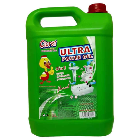 Casa, Gradina & Bricolaj - Solutie Cloret Ultra Power Gel 3 in 1 Floral, 5 L
