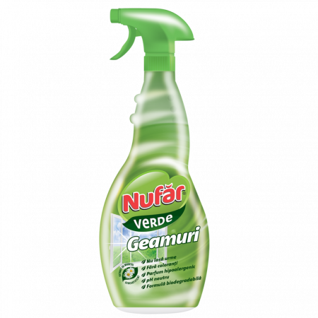 Casa, Gradina & Bricolaj - Solutie curatare geamuri Nufar Verde, 500 ml