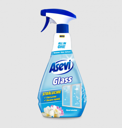 Detergenti Geamuri - Solutie Geamuri Asevi Glass Stralucire 750 ml