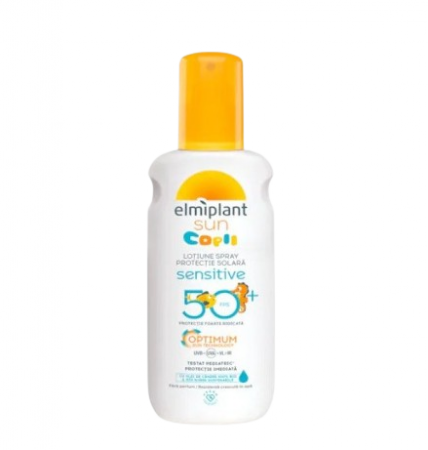 Ingrijire Corp - Spray cu protectie solara Elmiplant Sun Kids Sensitive SPF 50, pentru copii, 200 ml