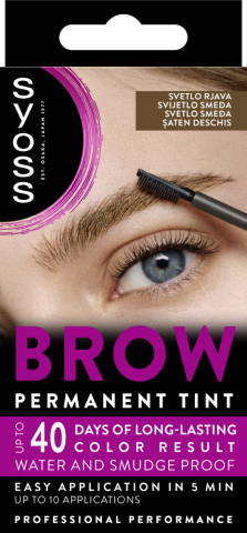 Machiaj - Syoss vopsea pentru sprancene - Brow Tint - Light Brown