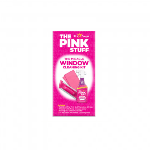 Casa, Gradina & Bricolaj - The Pink Stuff Scrubber Kit curatare geamuri (solutie 850 ml + dispozitiv 2rez)