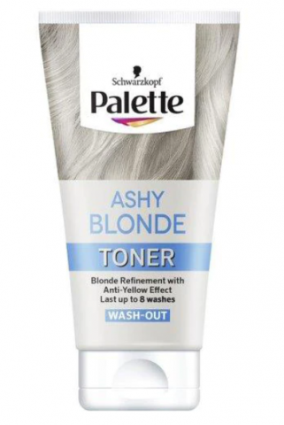 Vopsea de par si oxidant - Toner nuantator Schwarzkopf Palette Blond Cenusiu cu efect anti-ingalbenire, 150 ml