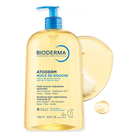 Produse de Baie - Ulei de dus Bioderma Adoderm, pentru piele uscata si sensibila, 1 L