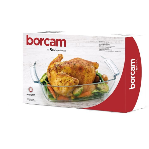 Casa, Gradina & Bricolaj - Vas termorezistent Pasabahce Borcam, rectangular, sticla termorezistenta, 4.4L