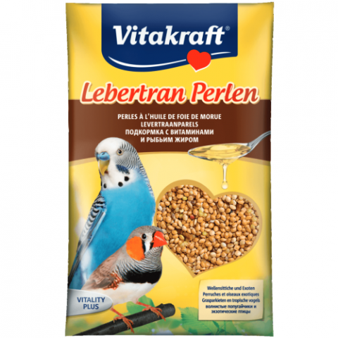 Suplimente nutritive pentru animale - Vitamine pentru perusi Vitakraft Ulei Cod (Lebertran) 20G